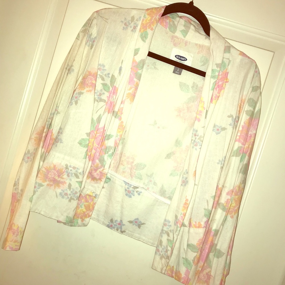 Linen Floral Blazer